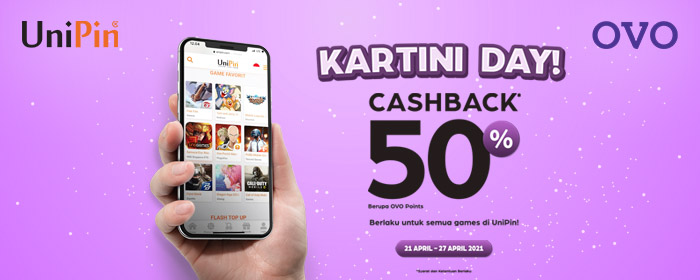 Rayakan Kartini Day Bareng UniPin dan OVO dapatkan cashback 50%!